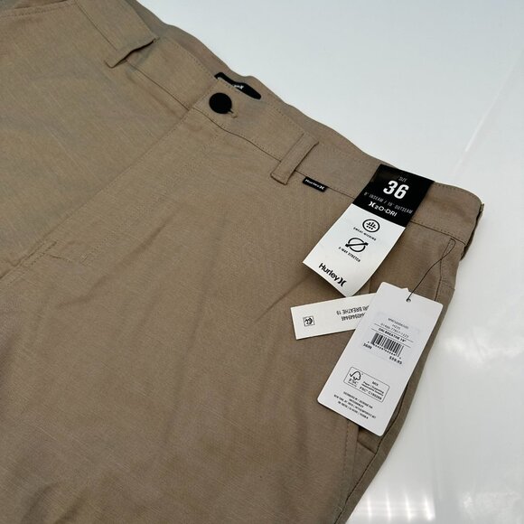 Hurley Men's H2O Dri‎ Breathe 19" Outseam Hybrid Swim Board WalkShorts, Khaki - Picture 1 of 12